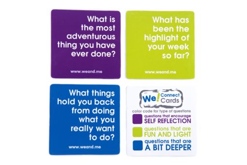 We! Connect Cards Questions Color Code Icebreakers that Don't Suck