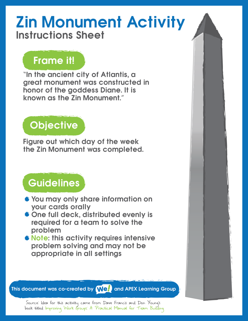 Zin Monument Activity