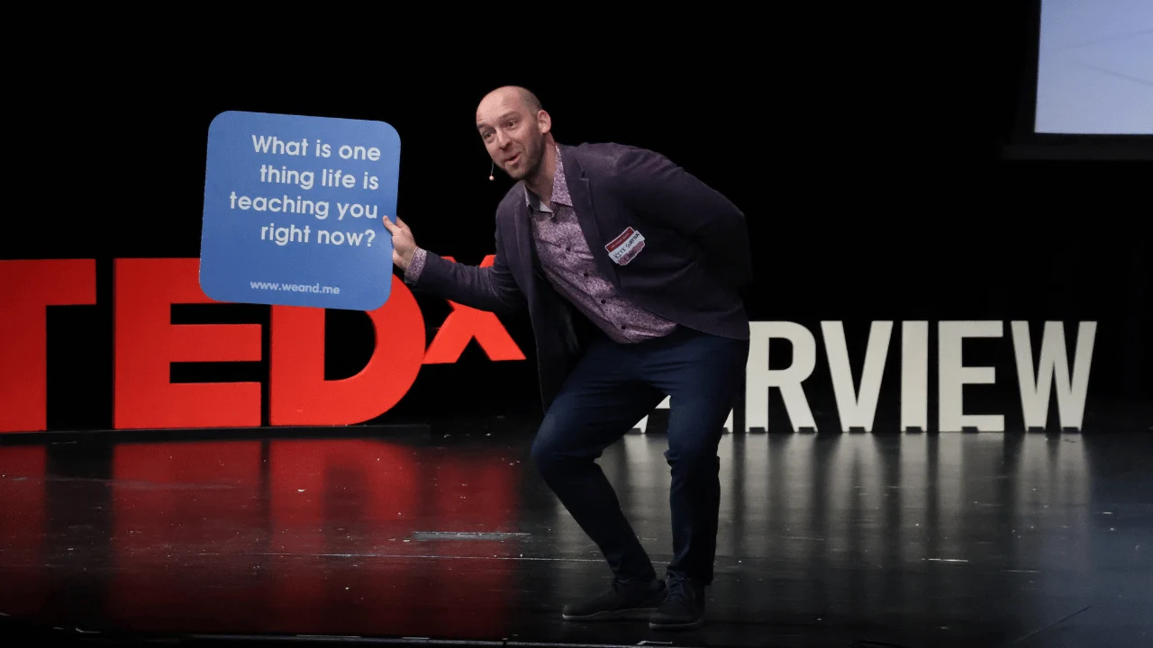 Chad Littlefield speaking at TEDxFairview